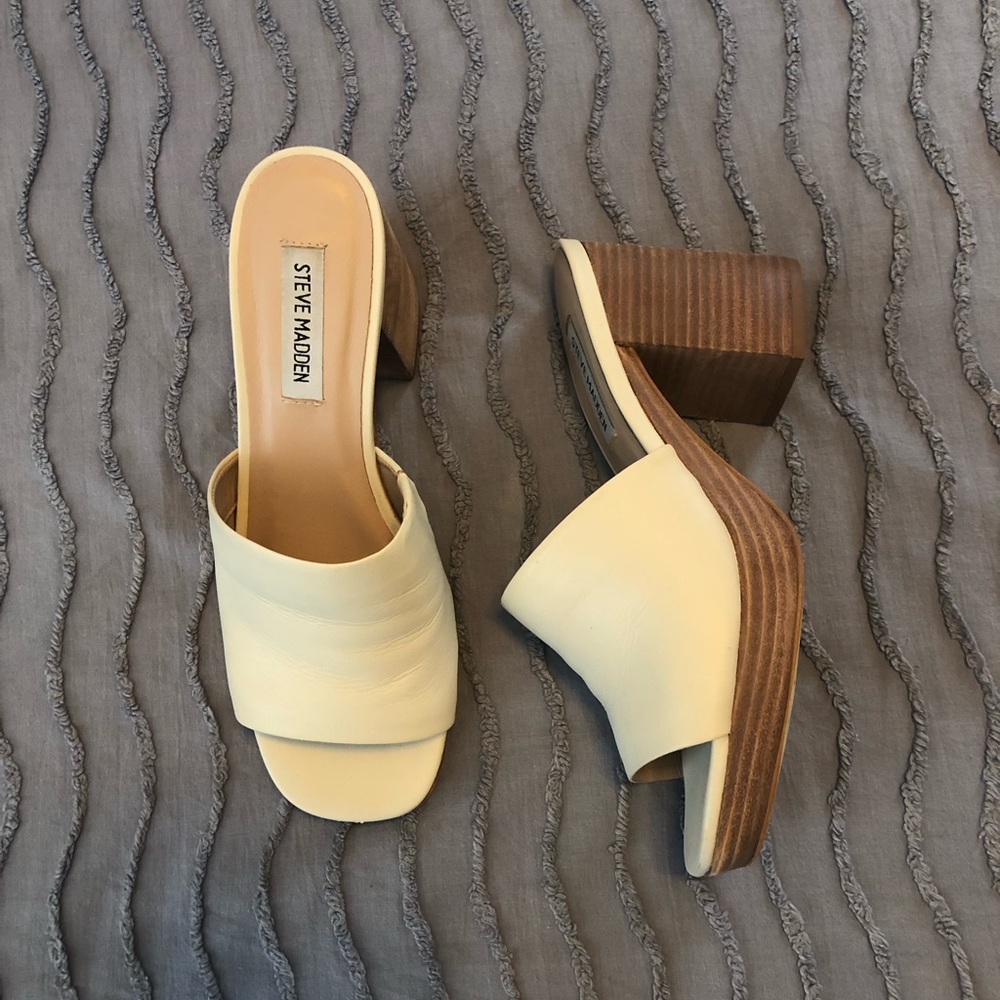 Steve Madden Elda Leather Platform Sandal - Size 7